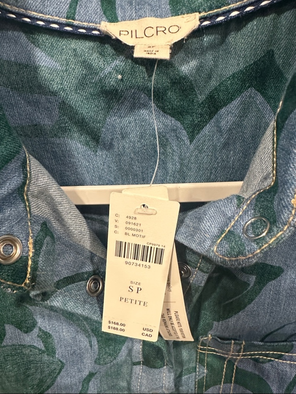 Anthropologie Pilcro Sleeveless Collared Denim Mini Dress Green Blue sz SP - Picture 6 of 12